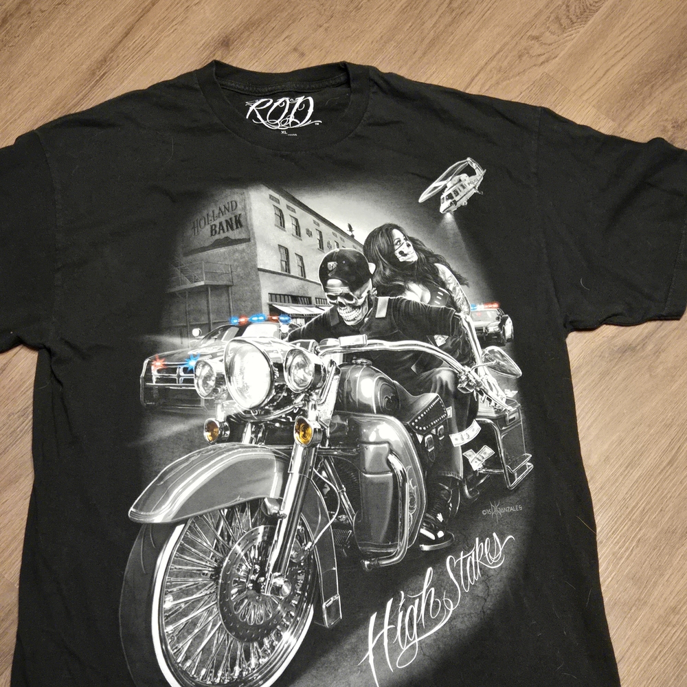 Black High Stakes Graphic Tee Men's Size XL